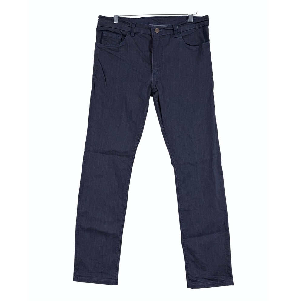 Blue Delta Custom Denim Jeans Mens 33 Dark Blue Straight Leg Raw Look